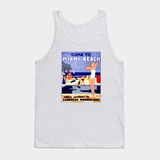 1935 Come to Miami Beach Florida Tank Top